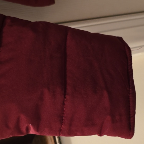 MARALYN & ME WOMENS JUNIOR SIZE PURPLE FAUX FUR HOODED ZIPPERED COAT SIZE MEDIUM - Picture 5 of 16